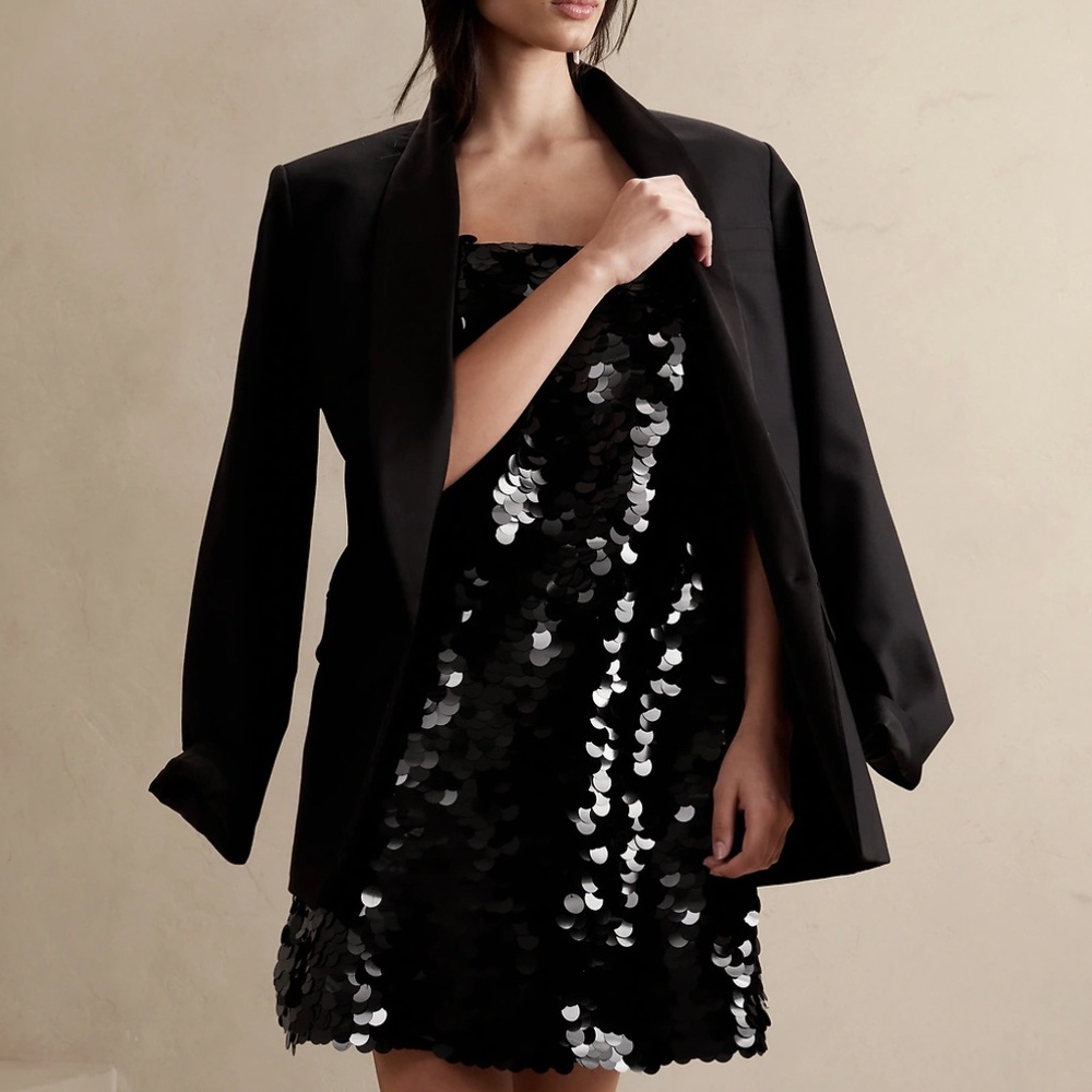 Petite Sequin Mini Dress - Banana Republic - XS Petite and S Petite